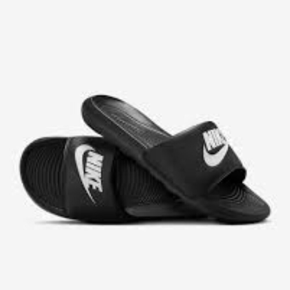 Men's Nike Victori One Slides, Black/White SZ 7